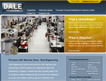 Tablet Screenshot of daleengineering.com